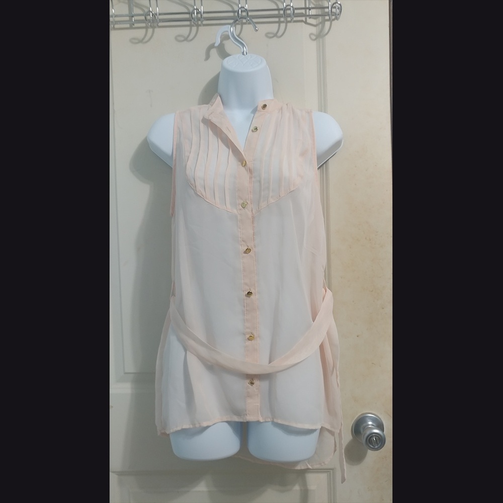 Lola, Sheer, Pink Blouse